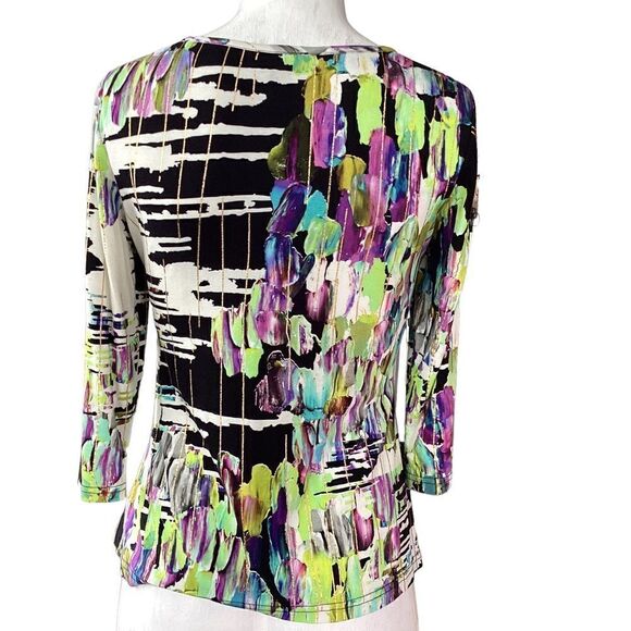 Vintage Cartise medium cross front pullover top. 0623 - Picture 3 of 10